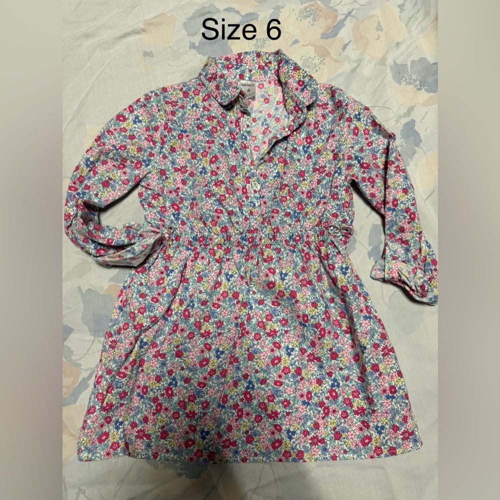 Girls bright floral top size 6